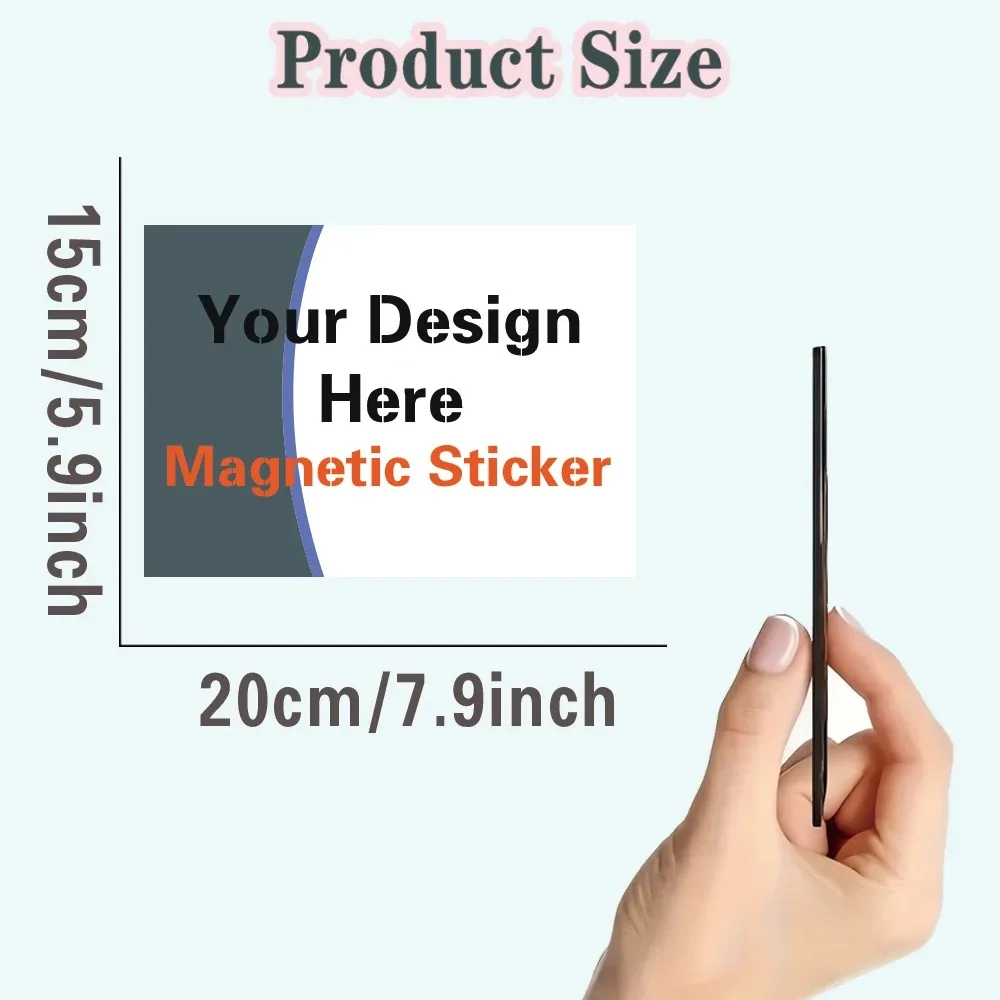 Custom Magnetic Car Sticker Personalized Logo Text Magnet Decal Customized Vehicle Door Sign Business Van Truck Advertising Magn view 6