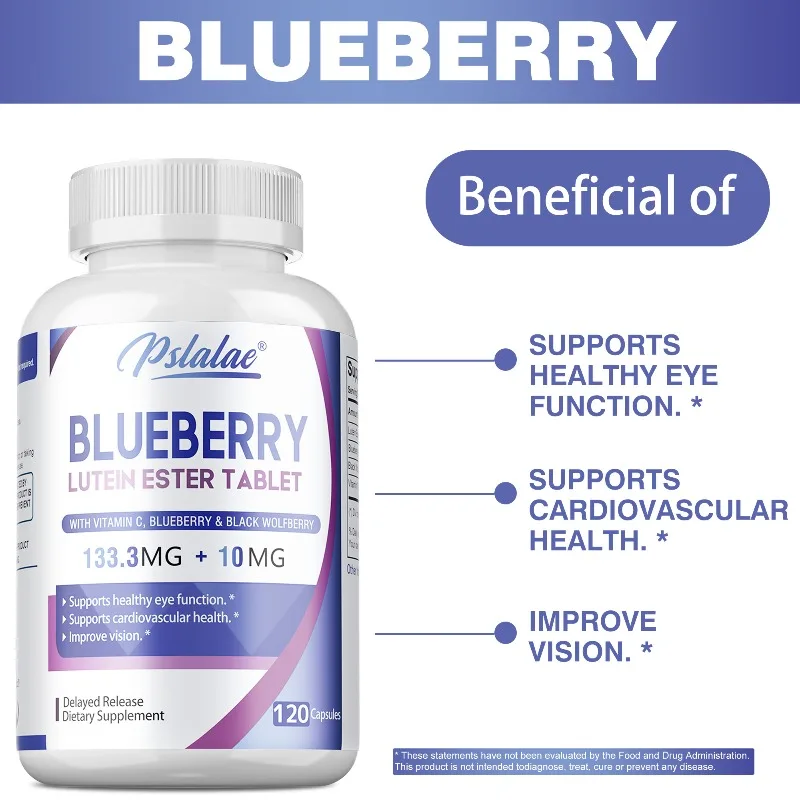 Cápsulas de arándanos: beneficiosas para la salud del cerebro y del sistema inmunológico, mantenimiento de la salud cardiovascular y la función ocular