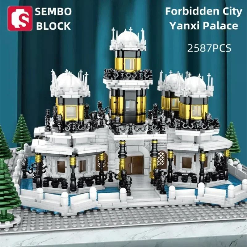 

2587pcs Yanxi Palace SEMBO blocks Forbidden City construction set big model Difficult assembly For adults blocks Toy ornaments