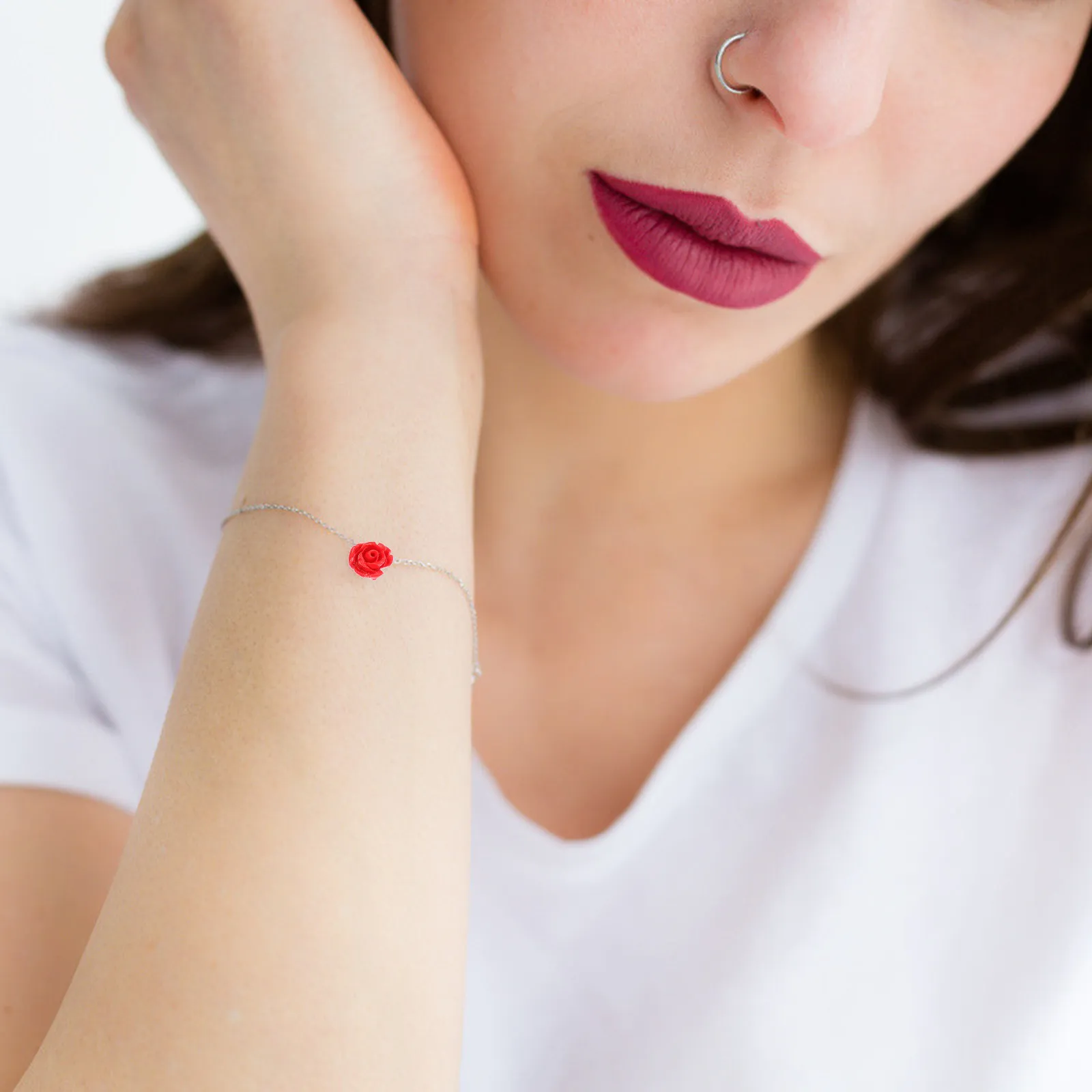 

Красные маленькие бусины-разделители для изготовления браслетов и ожерелий, для создания украшений из рассыпных бусин