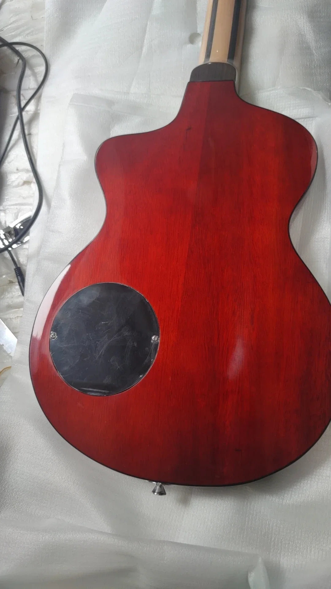 Turner Model 1-C-LB Lindsey Buckingham Burgundy Wine Red Semi Hollow Electric Guitar Black Body Binding,