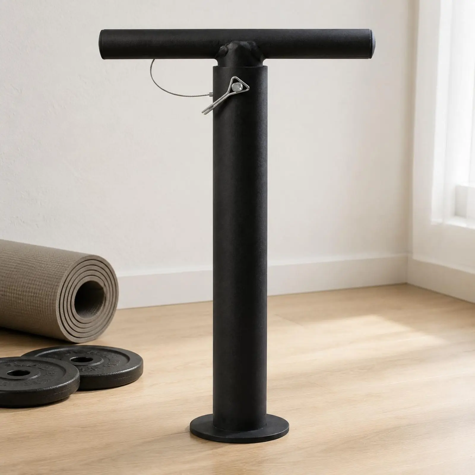 Picture 5: Landmine Bar Handle High Weight Capacity Adjustable Landmine Bar Landmine Handle Safety Locking Fastener Barbell Attachment