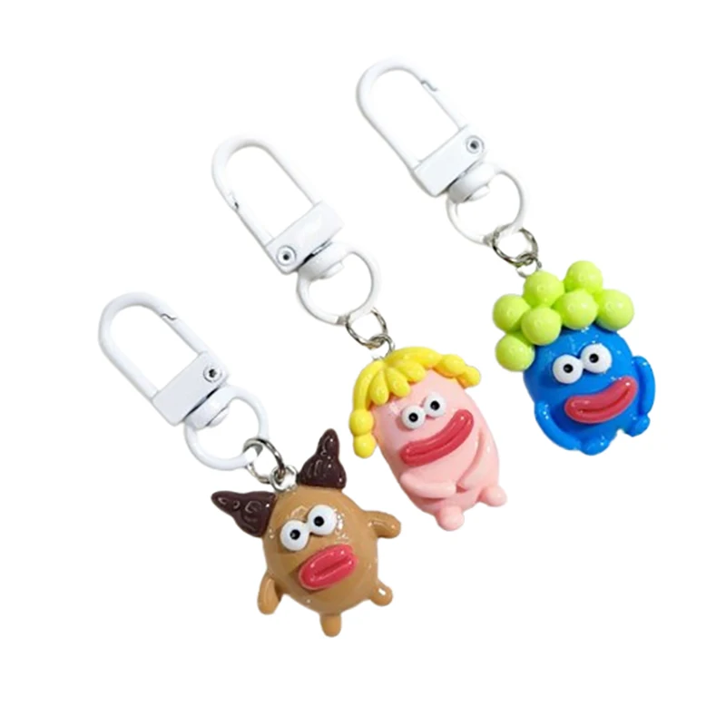 Sausage Big Mouth Monster Cartoon Doll Key Chains Funny Toy Pendant Key Ring Backpack Car Decoration Pendant