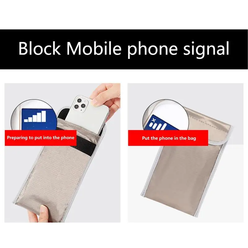 Signal Blocking Faraday Bag Anti-Radiation Anti-Hacking Tracking for Cell Phones Gps Rfid Car Key Fob Emf Case Storage Bags