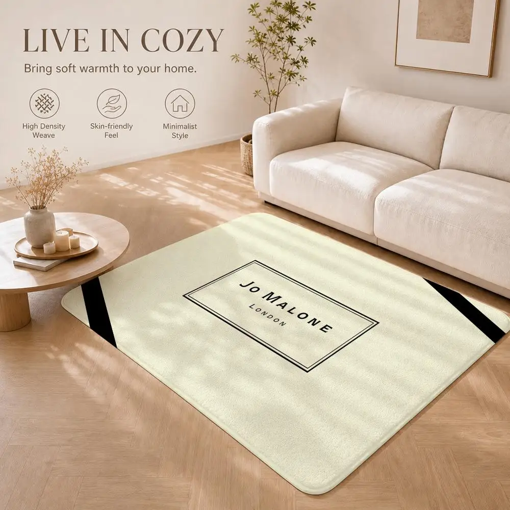 Fragrance Brand J-Jo Malone Floor Mat Non-Slip Absorbent Floor Mat Decorative Rug for Home Bathroom Bedroom Entryway