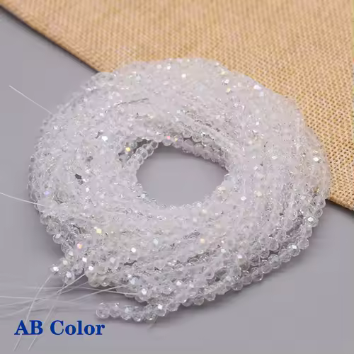 Yanqi 2 3 4mm Rondell Austria Faceted Crystal Beads Round Glass Beads Loose Spacer Beads for Jewelry Making DIY - Image 28