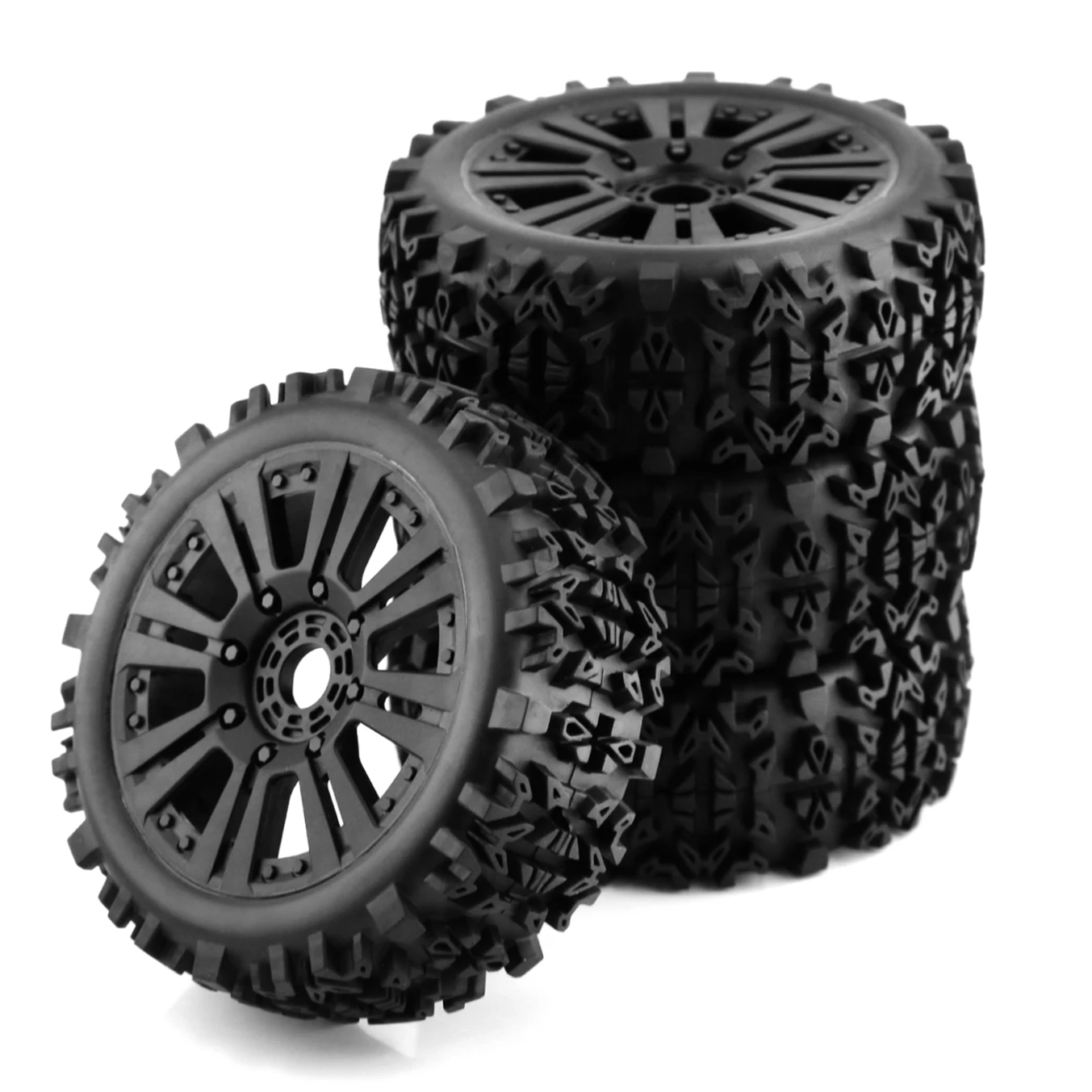 

4pcs 120mm 1/8 RC Off-Road Buggy Wheels Tire 17mm Hex for ARRMA Typhon Talion Traxxas Redcat Team Losi Kyosho HPI HSP VRX RC Car