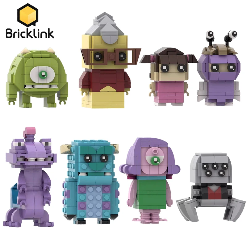

Bricklink MOC идеи мультфильм монстр аниме фигурки куклы Джеймс Майк Brickheadz наборы DIY строительные блоки детские игрушки Рождественский подарок