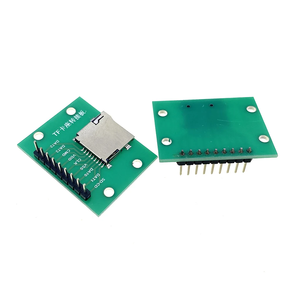 TFカードホルダーアダプターボード MICRO SDカードホルダー 自己吸込式 9P 10ピン カードホルダー付き 1.6mm基板厚 PCBテストボード