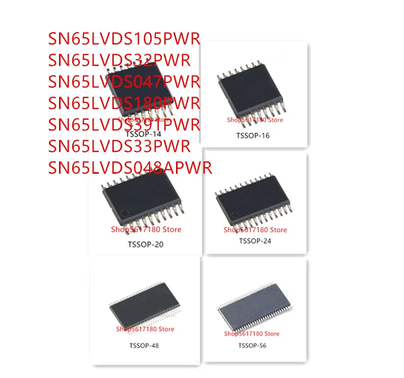 10PCS SN65LVDS105PWR SN65LVDS32PWR SN65LVDS047PWR SN65LVDS180PWR SN65LVDS391PWR SN65LVDS33PWR SN65LVDS048APWR IC