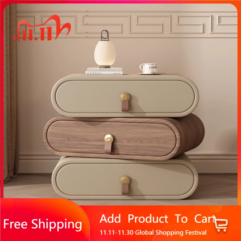 

Mobile Drawers Nightstand Bedroom Space Saving Organizer Simple Bedside Table Luxury Storage Mesa De Cabeceira Salon Furniture