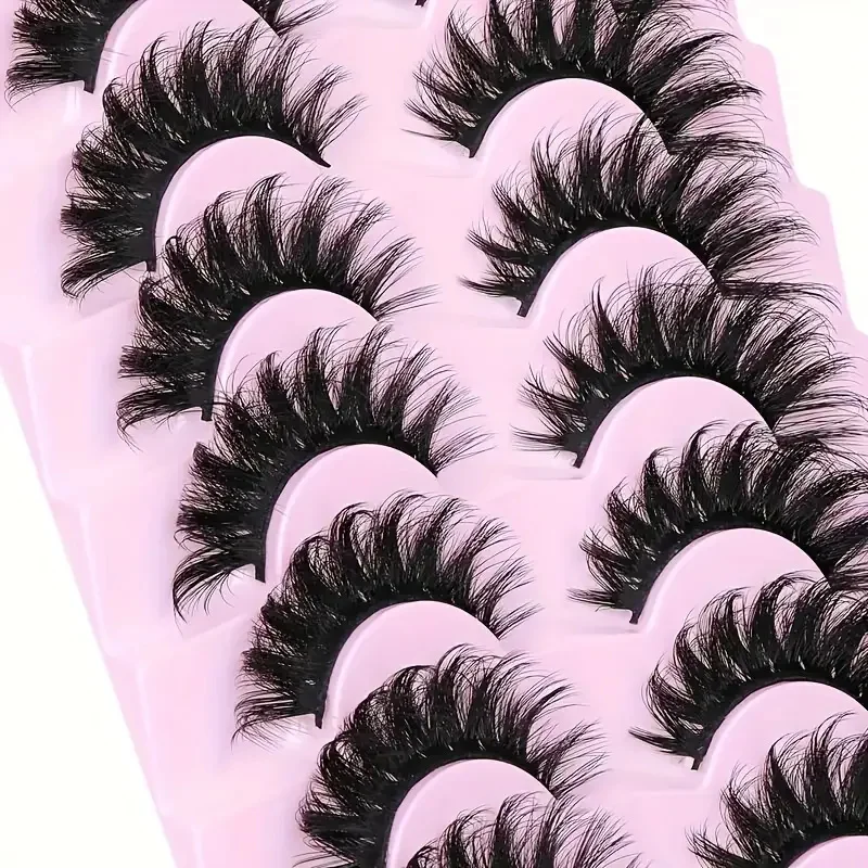 7 pairs of cat eye false eyelashes, fluffy and curly, naturally extending, very suitable for daily and special activities