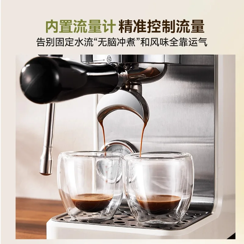 Cafetera italiana semiautomática para el hogar, pequeña espuma de leche comercial de preparación en frío