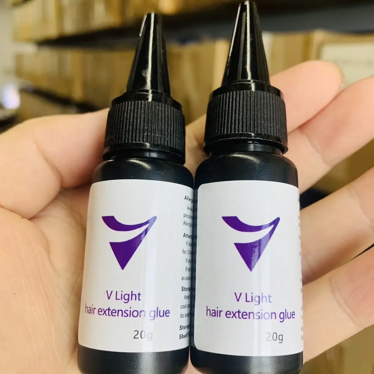 

Оптовая продажа, технология V-Light, прозрачный клей для наращивания волос, 20 г, V-light, бесследный инструмент для ленты, инструмент для наращивания волос, инструмент для быстрой прививки