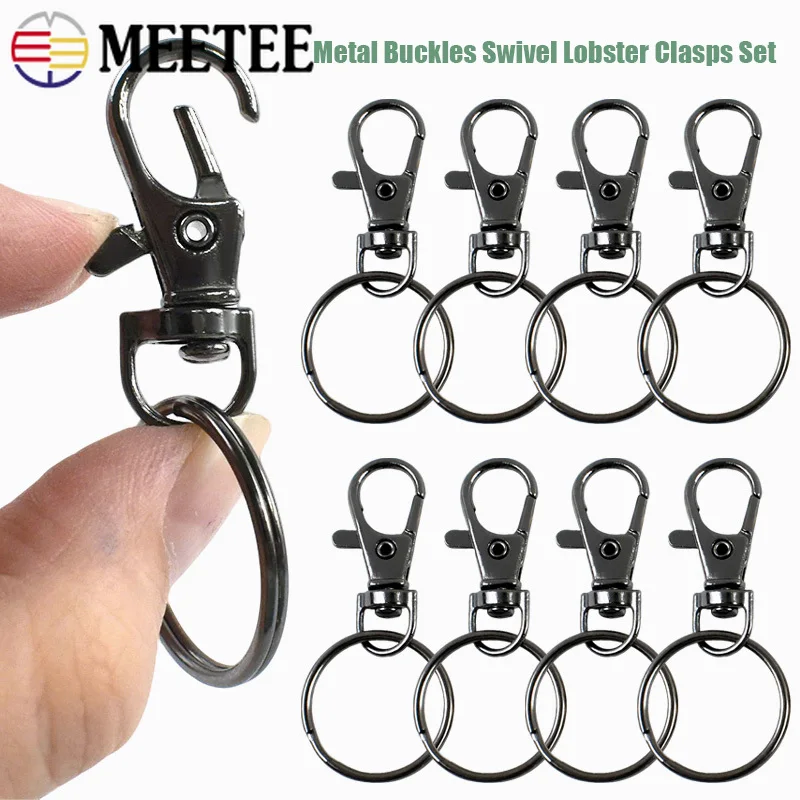 

10/30/50Pcs O Ring 25mm Metal Buckles Keychain Snap Hook Dog Collar Swivel Lobster Clasp Carabiner Clip DIY Hardware Accessories