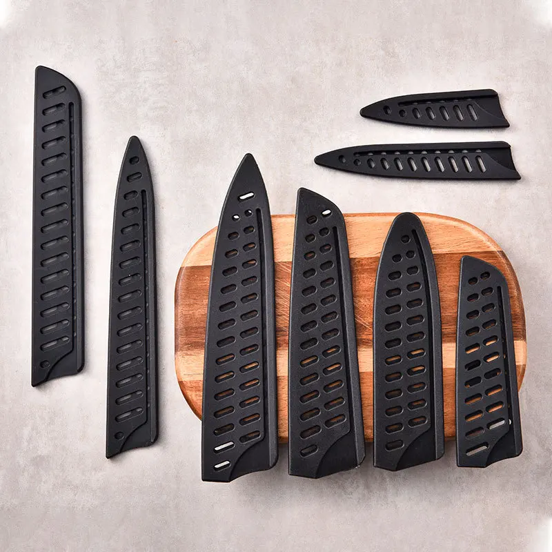 Kitchen Knife Sheath Black Plastic Knife Covers Knife Blade Protector Cover Guards Case Kitchen Accessories кухонні аксесуари