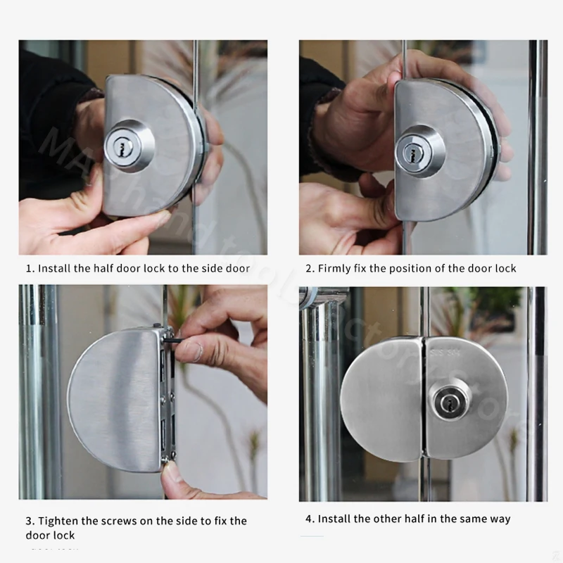 Khóa Cửa Kính Inox Bấm Giá Rẻ Đôi Bu Lông Xoay Đẩy Trượt Khóa Chốt Núm Xoay An Ninh Chống Trộm móc Khóa