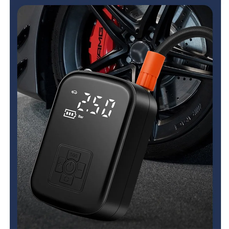 Cordless Car Air Compressor Portable Wireless Tire Inflator 150PSI Electric Car Air Pump With Light ,For Car Motorcycle Bicycle