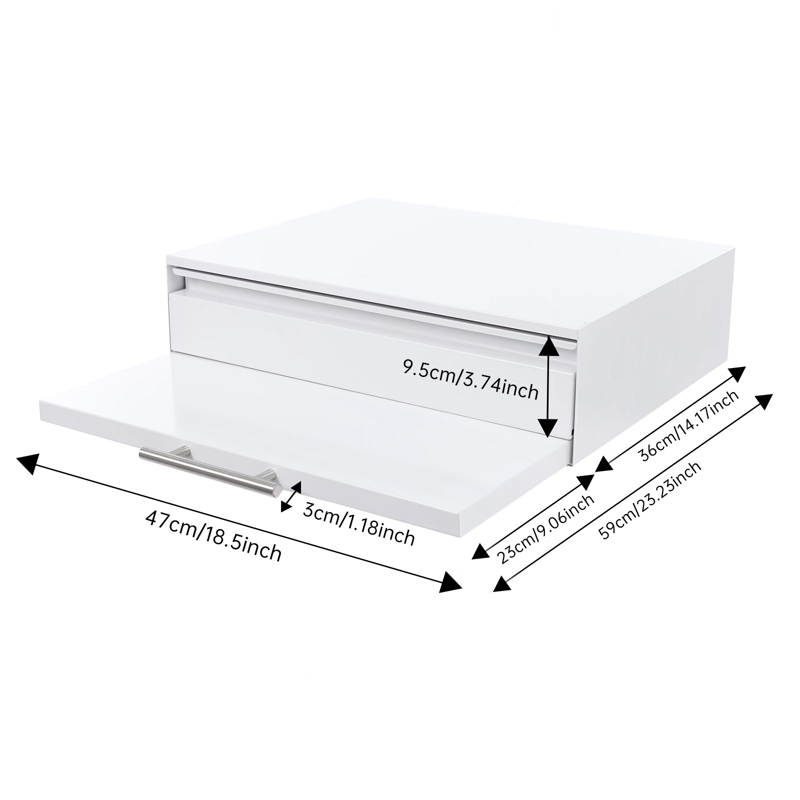 

Rectangular Microwave Stand with Drawer & Shelf, White Countertop Organizer for Microwaves,Coffee Machine,Paper Cups,Tea Bags