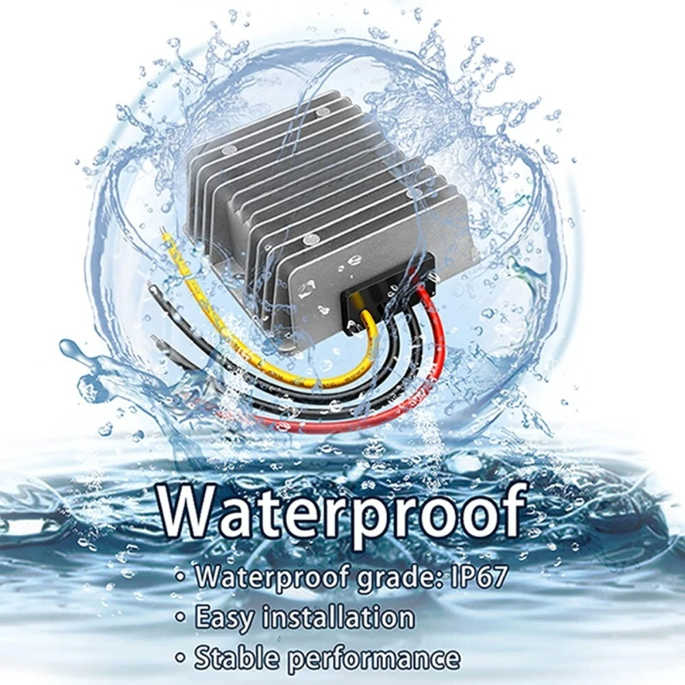 buck 60v 60V-12V 5A-40A 24V 36V 48V 60V 72V to 12V Voltage Regulator Step-down DC DC Converter Car Truck Boat Power Supply