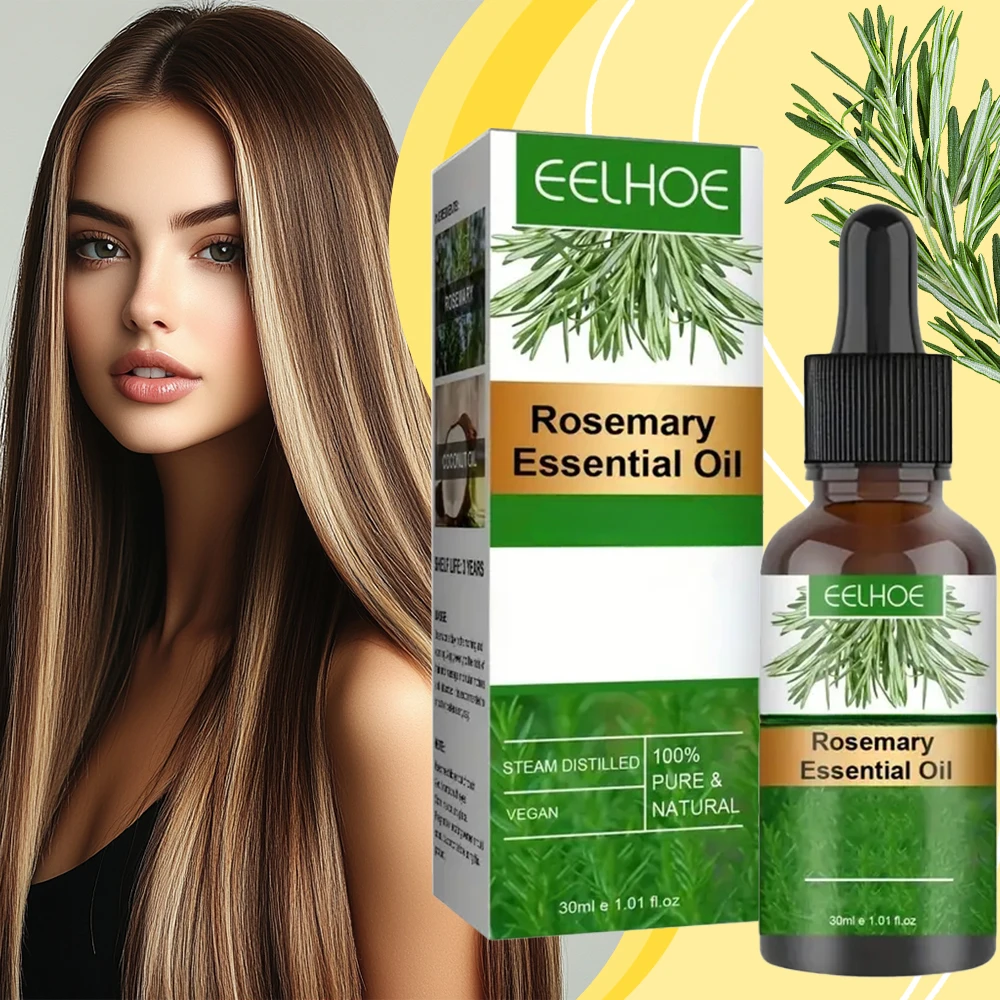 

EELHOE Natural Rosemary Hair Growth Essential Oil Strengthening Repair Damage Prevent Hair Loss Smooth Nourish Anti-frizz Hair