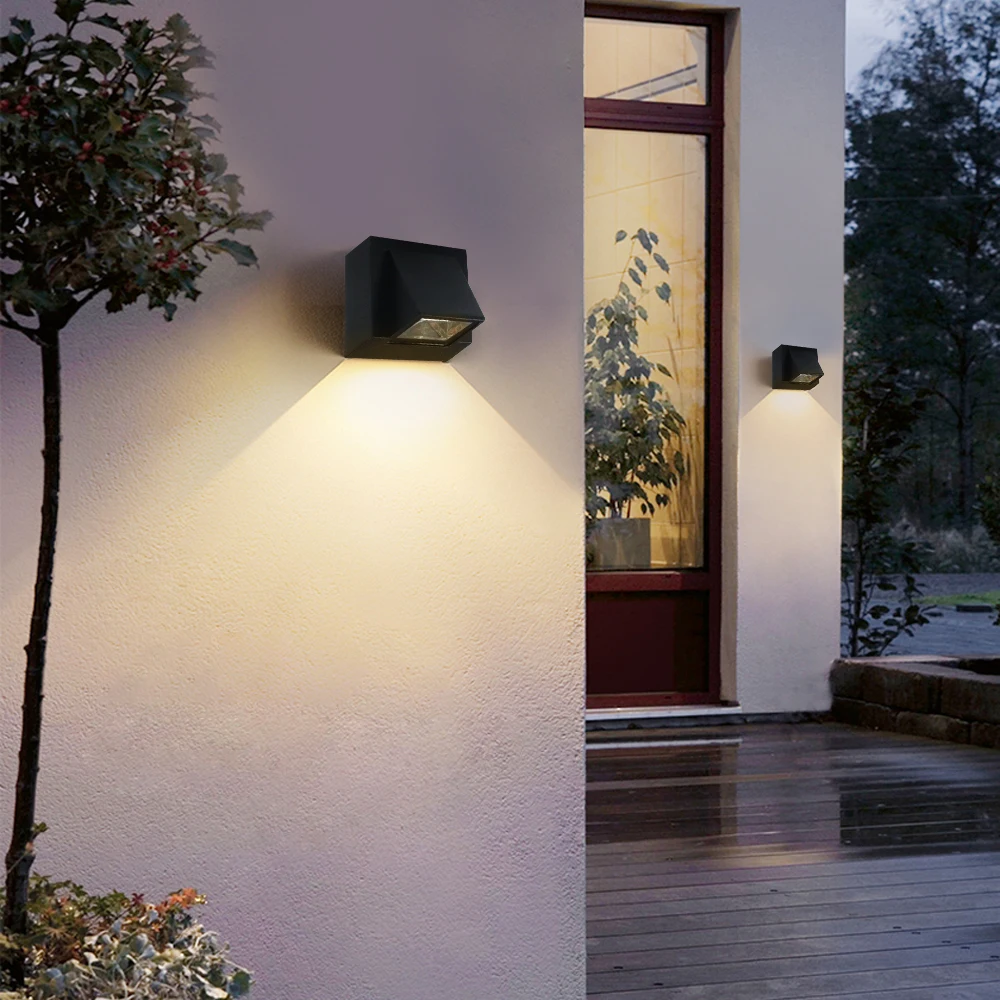 Lámpara Led de pared para interiores y exteriores, luz moderna de aluminio montada en superficie para porche de jardín, resistente al agua IP65,