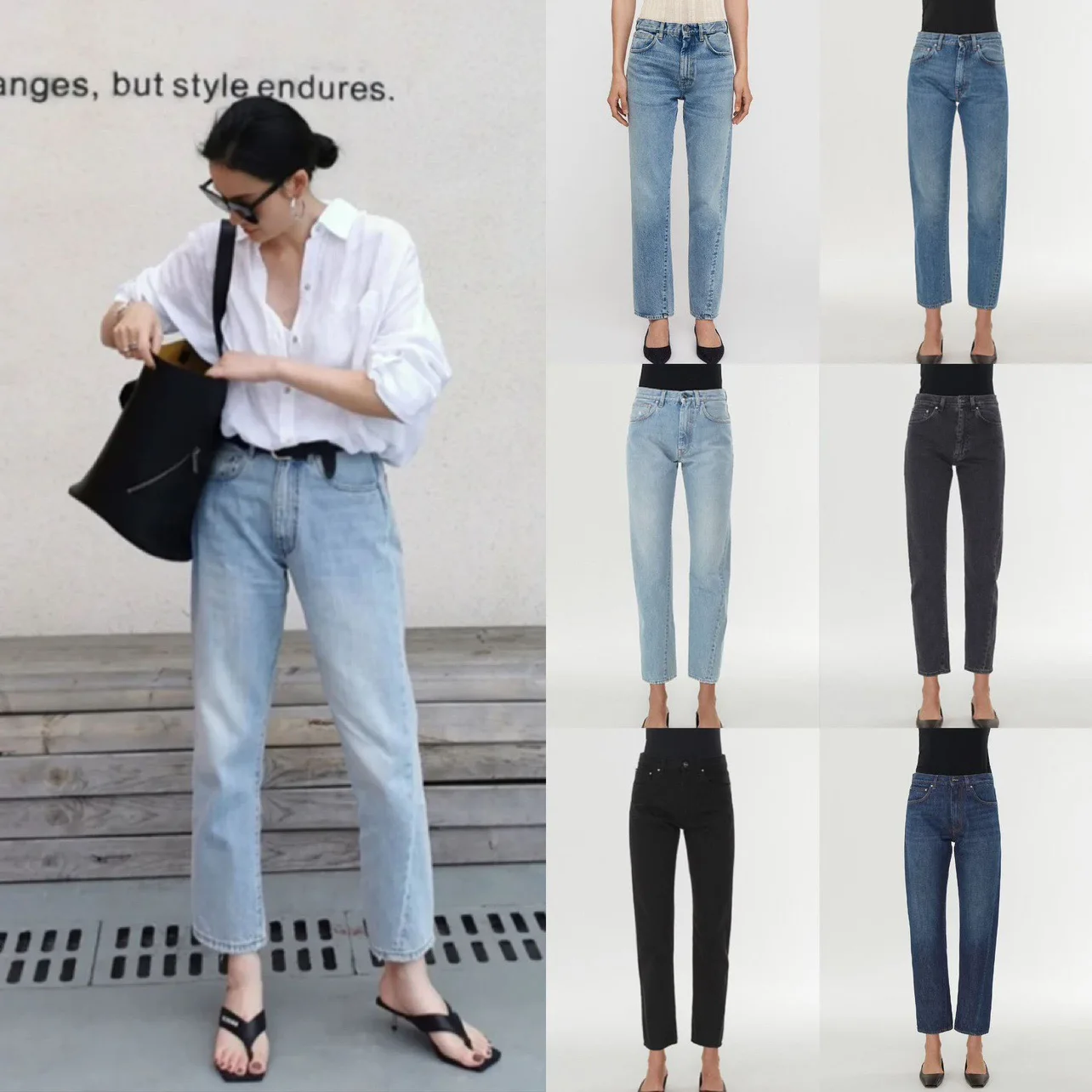 Jeans dritti in cotone da donna pantaloni lunghi in Denim a vita alta da donna Casual larghi semplici 2022 primavera estate novità