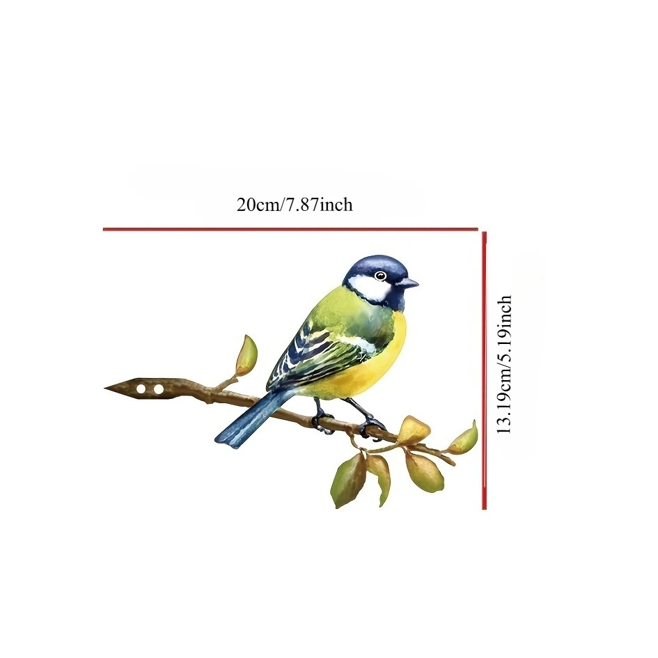 Metal Bird Plug-in for - Horizontal Iron Bird Decoration with Realistic Bird-Shaped, Metal Bird Sculpture Suitable Décor
