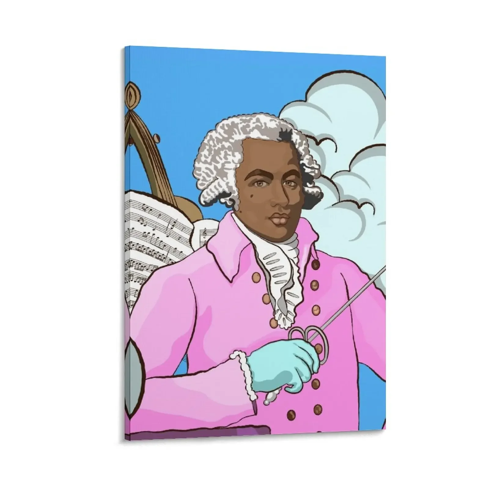 

oseph Bologne, Chevalier de Saint-Georges Bubble gum Canvas Painting Posters on the wall bedrooms decor