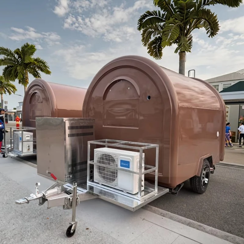 مجهزة بالكامل شارع المطبخ الألياف الزجاجية مقطورة للوجبات الخفيفة رقائق الوجبات السريعة حالة جديدة رائجة البيع شاحنة غذاء متنقلة تجارية