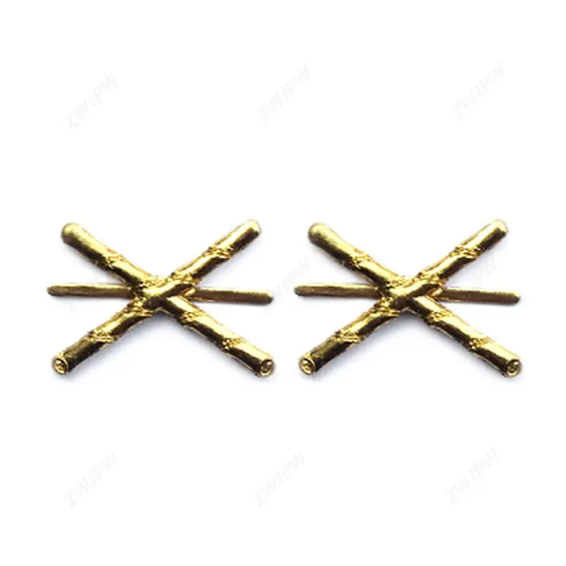 KMT Takebana Badge Bamboo Flower WWII WW2 Chinese Army Collar Insignia Metal CN/40228