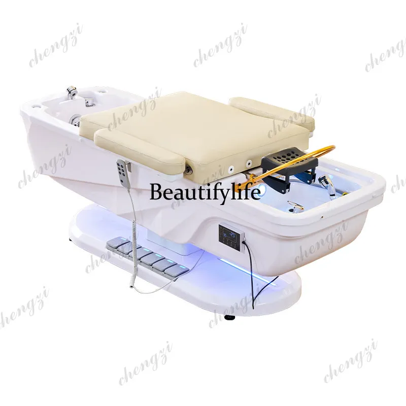 Electric Lifting Hair Therapy Shampoo Bed Water Circulation Fumigation    Massage Foot Therapy, Foot Bath Beauty Salon