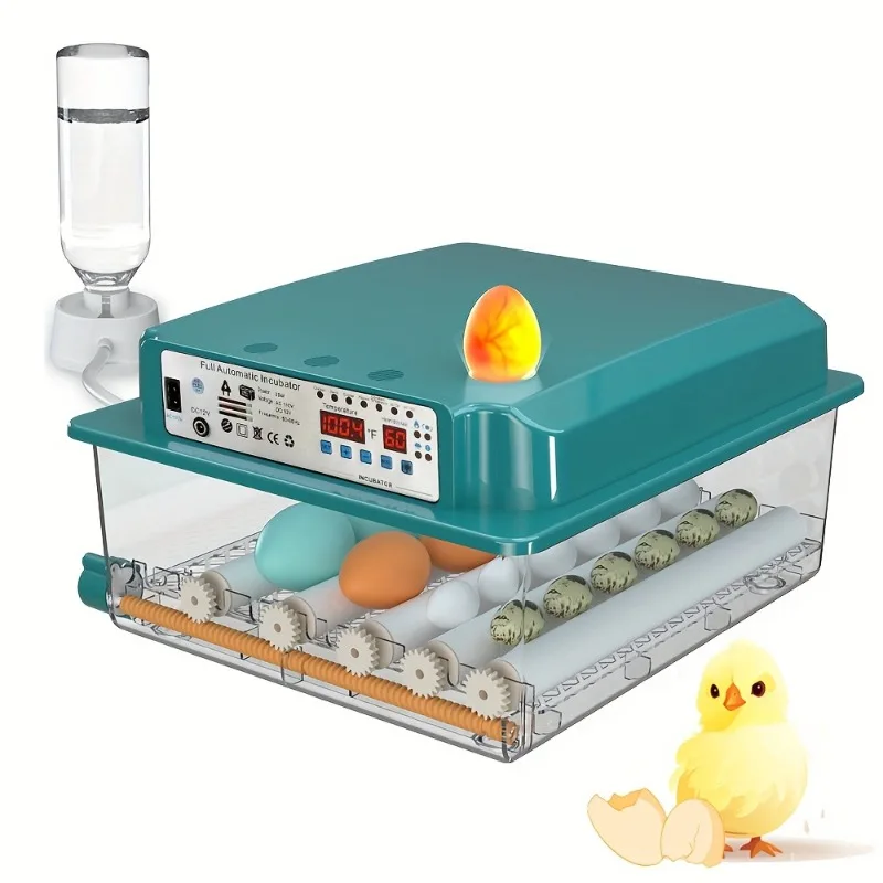 

Fully Automatic 36 Egg Incubator with Automatic Flipping and Humidity Control for Chicken, Duck, Goose and Pigeon Egg Incubator