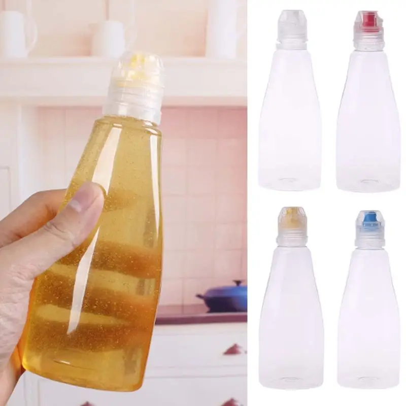 Botella squeezzable de miel con tapa protectora, tamaño de 400g de capacidad, reutilizable para el hogar, cocina, organización de condimentos