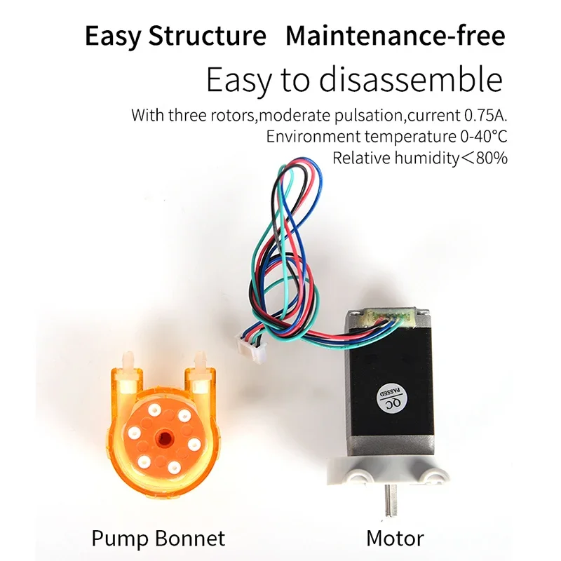 24V stepper motor medical treatment peristaltic dosing pump for food industry add trisodium phosphate