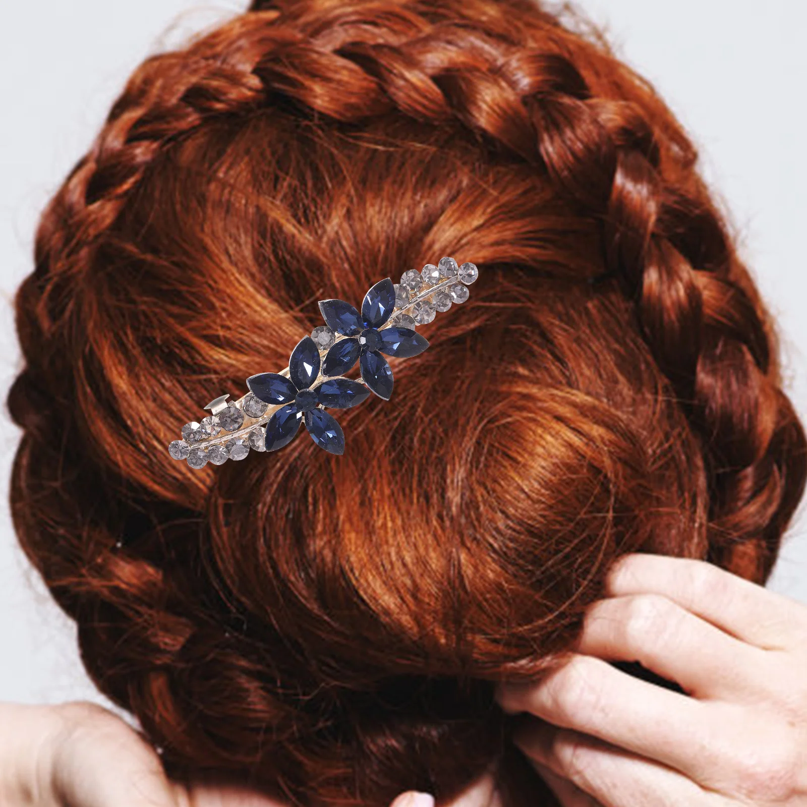 

Rhinestone Flower Hair Clip Vintage Accessories for Women Girls Small Size Long Wear