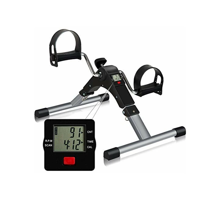 

Mini Stepper Folding Desk Bike Pedal Exerciser ABS Steel Construction Home Office Fitness Workout Mini Exercise Bike Peddler