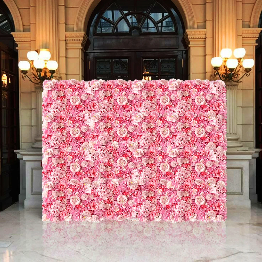 Silk Rose Flowers 3D Backdrop Wall Wedding Decoration Artificial Flower Wall Panel for Home Decor Party Backdrops Baby Shower