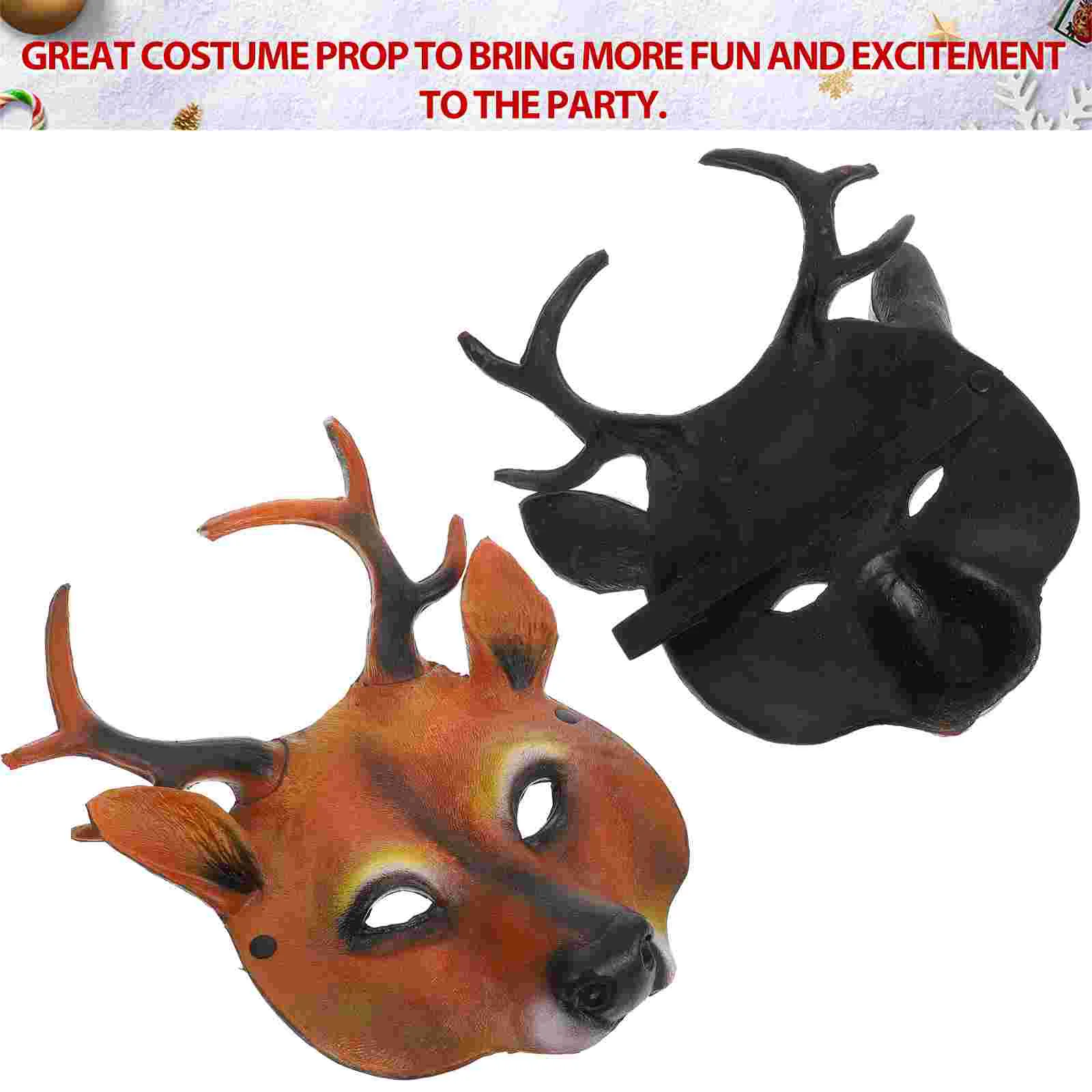 Hirsch Kostüm Maske Das Outfit Halloween Rentier Cosplay Party Maskerade Prop Vollgesicht