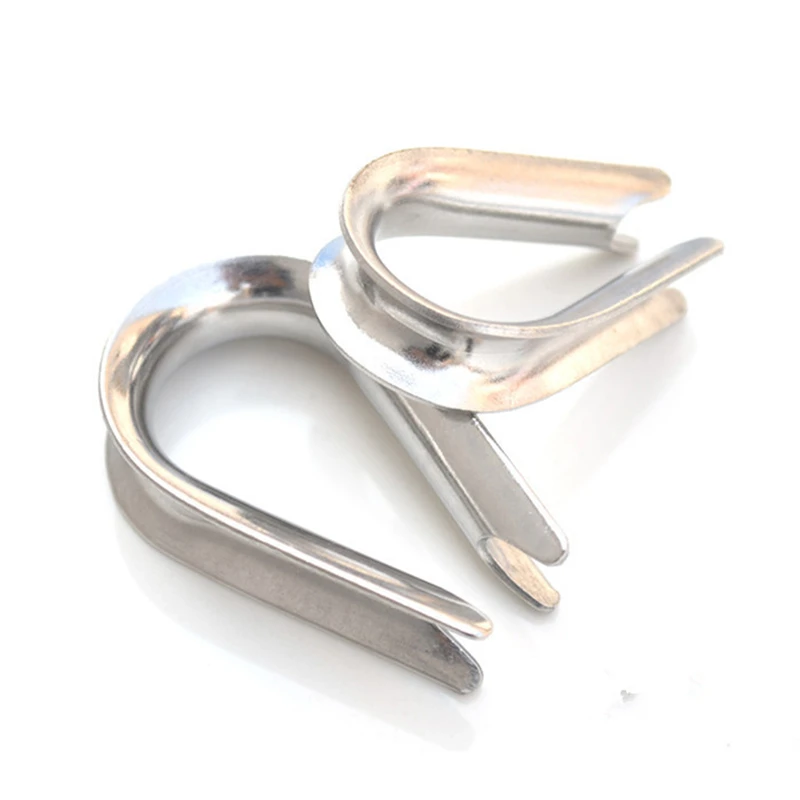 Guangluo M1.5-m10 304 Stainless Steel Line Thimble Ring Wire Rope Clamp Anchor Wire Loop Fastener