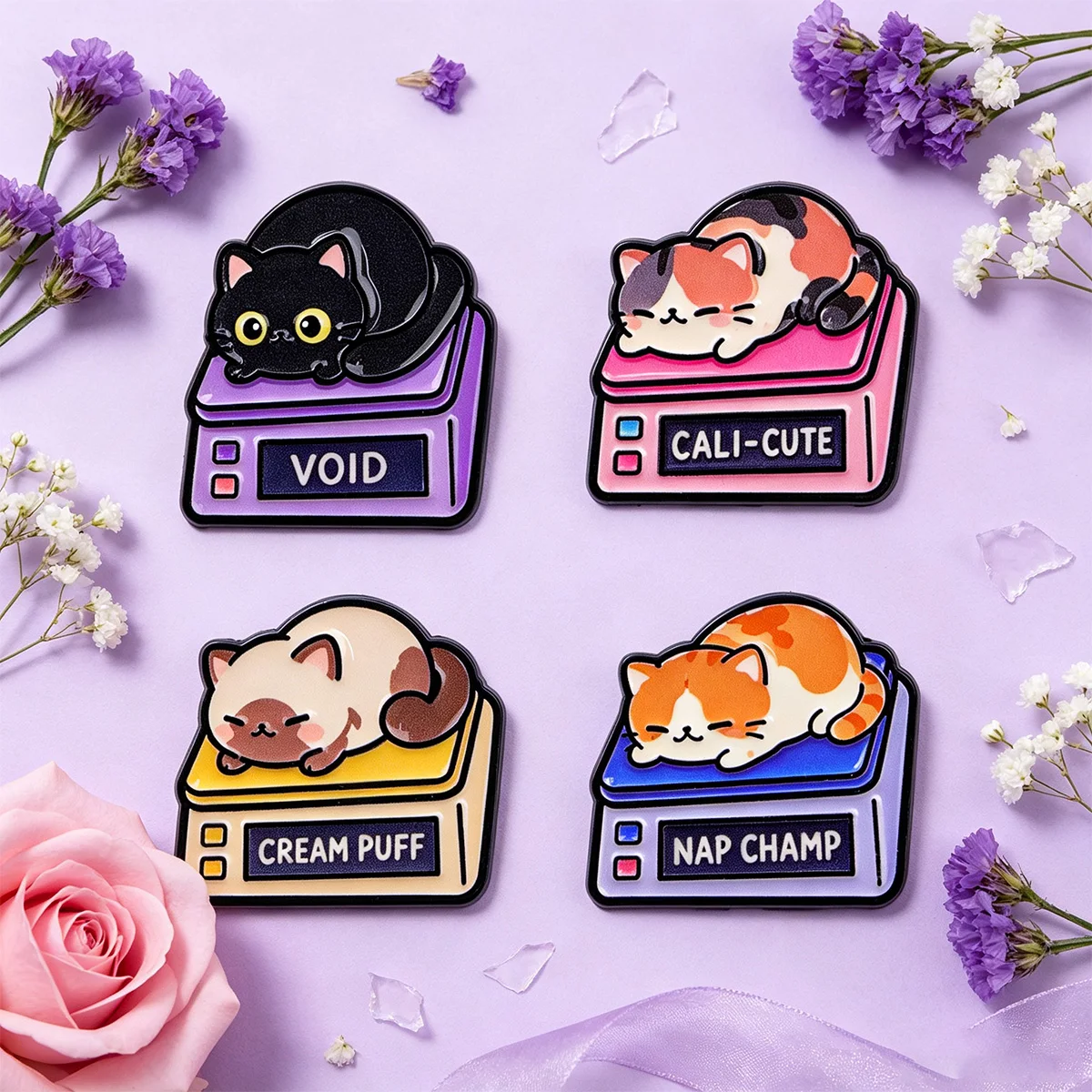 Cute Cartoon Coffee Cat Enamel Pins Fox Turtle Doctor Animal Crow Lapel Brooches Badges for Backpacks Clothing Decoration Gifts
