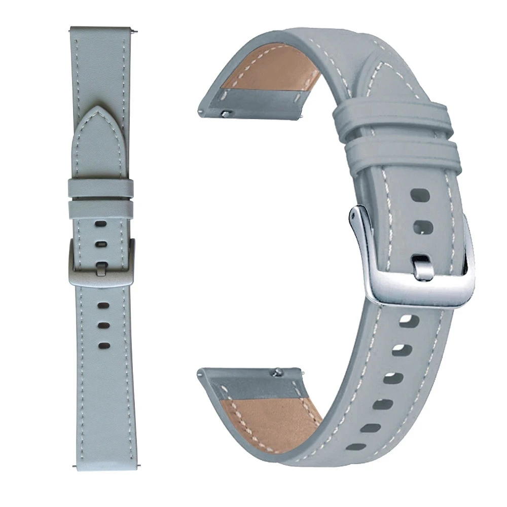 22mm Leather Strap Watchband For Xiaomi Mi Watch Color/Color 2/S1 Active/S1 Pro/Mi Watch S2 46mm 42mm Wristband Bracelet correa