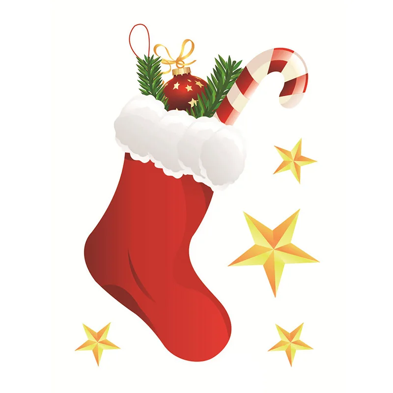 Natal Janela Vidro e Geladeira adesivos, Adesivo removível, Santa, boneco de neve, Decorações Home, Ano Novo Applique