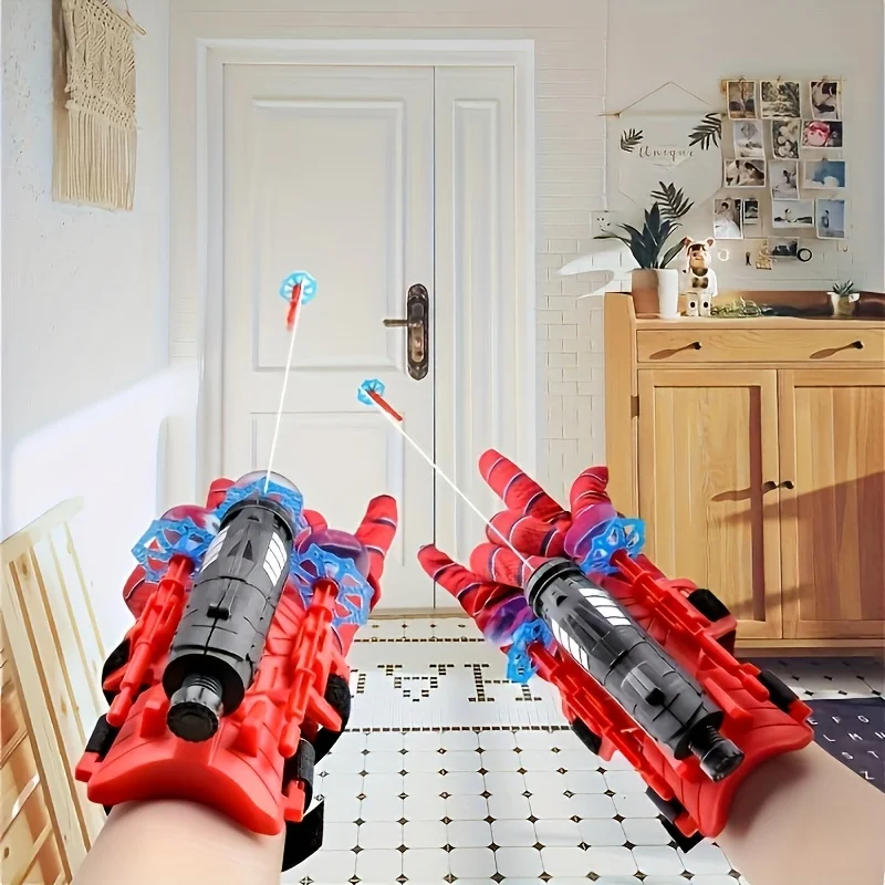2 Piece Spider Glove Wrist Launcher Kids Toy Perfect for Halloween & Christmas Novelty Gifts