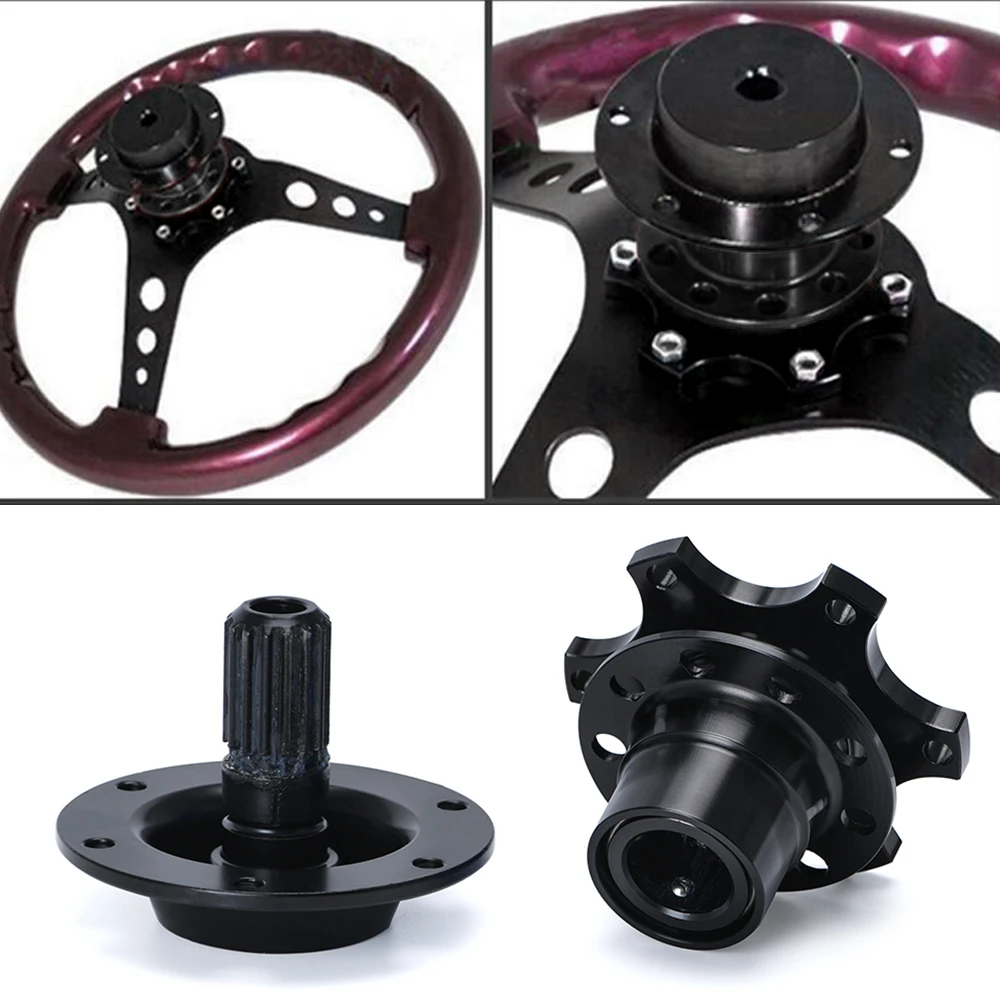 PQY - Universal Steering Wheel Quick Release Hub Boss Kit Wheel Hub Adapter For 6 hole Steering Wheel Hub PQY3859