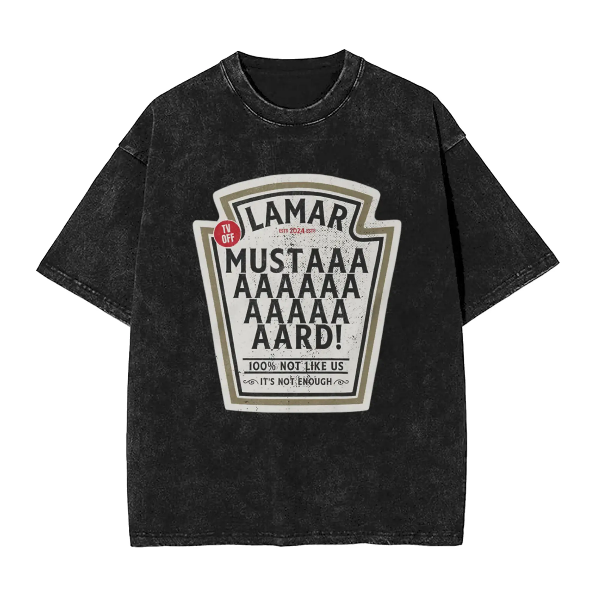 Kendrick Lamar Mustard TV Off Unique Trendy A Vintage Oversized Cotton Unisex T-Shirts