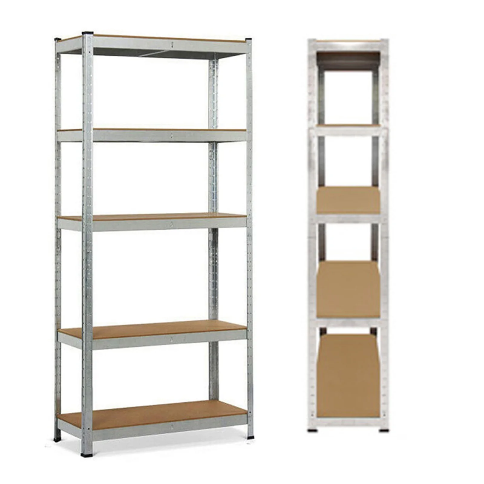 5 Tier Metel Garage Shelf Units, Heavy Duty Racking Shleves Unit for Warehouse Workshop Office, 875kg Capacity, 200x100x50cm