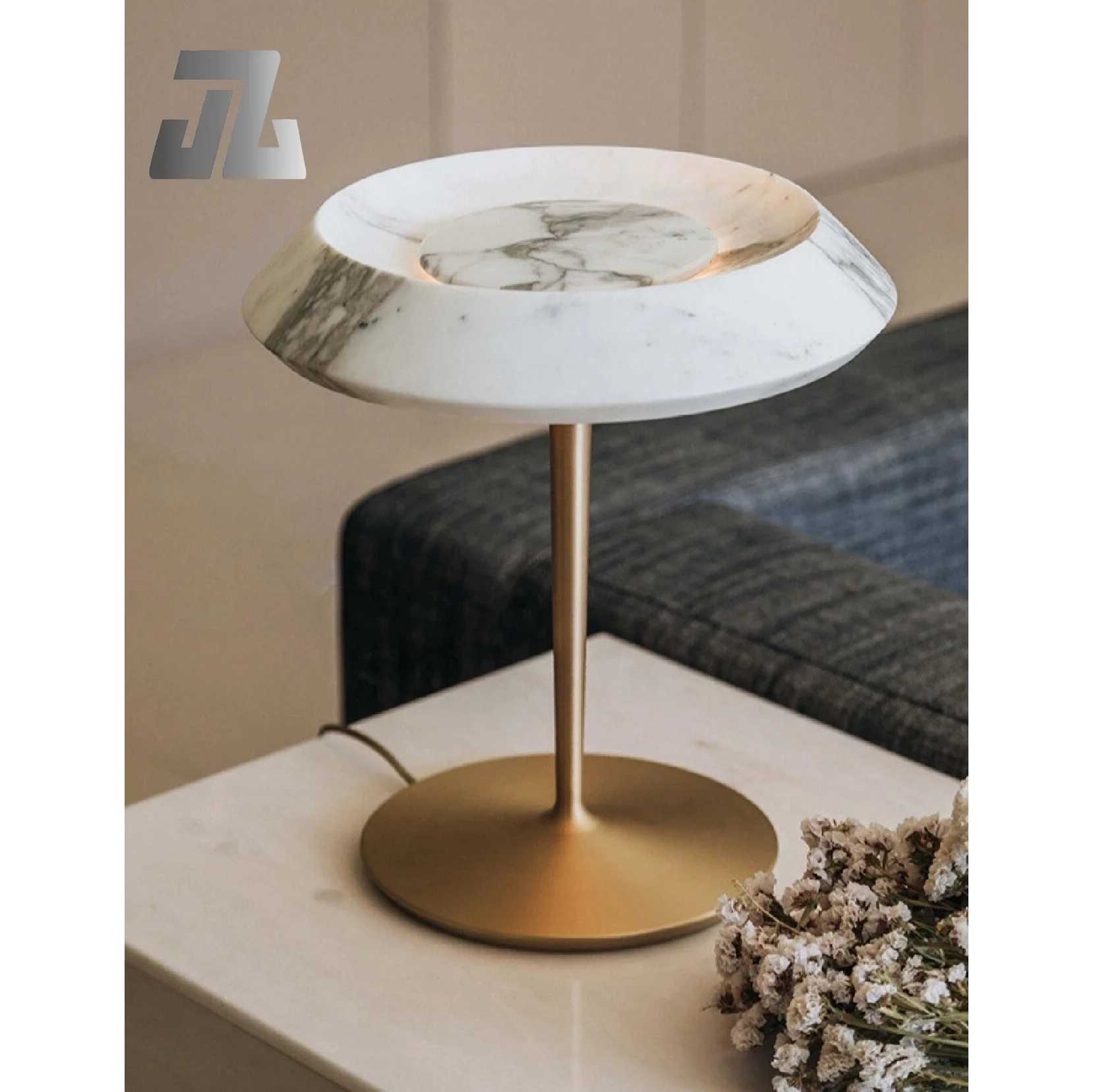 

High Quality Modern and Contemporary Marble Side Table Lamp Polished Export Fashion From China