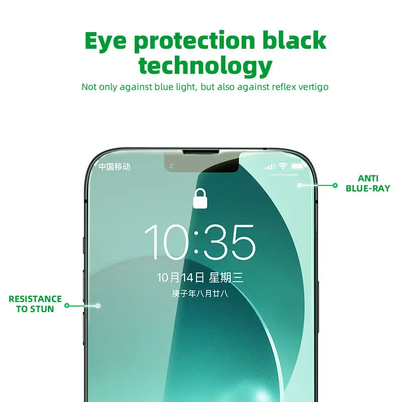 Protector De Pantalla HD De 0,14mm, bloque De luz antiverde y azul, importado De Corea