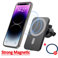 Magnetic Car 15W Wireless Charger For iPhone 15 14 13 12 Pro Max Mini Macsafe Car Phone Holder Stand Mount Fast Charging Station